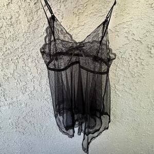 Vintage black lace slip